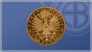 Moneta oro 100 lire Aquila sabauda